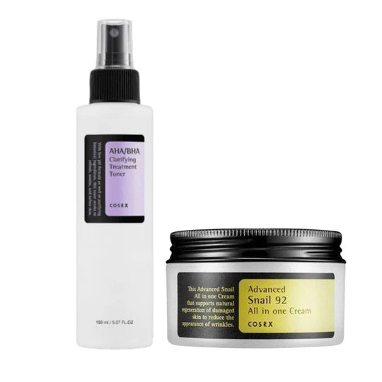 COSRX AHA BHA Clarifying Treatment Toner, 150ml + Advanced SnaiI 92 All in One Cream 100g SET