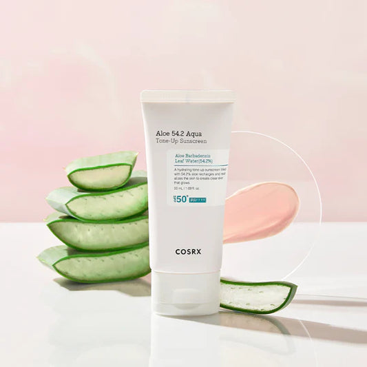 واقي الشمس COSRX Aloe 54.2 Aqua Tone-up SPF 50+ PA++++ 50 مل، قطعة واحدة