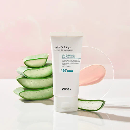 واقي الشمس COSRX Aloe 54.2 Aqua Tone-up SPF 50+ PA++++ 50 مل، قطعة واحدة